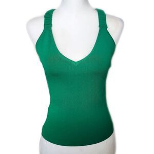 ee:some Britton Top NWOT, Ribbed, Green, Criss Cross Straps, M